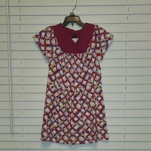 Tea Colorful Geometric Kids Dress Size 7